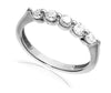 Prong Set I1/G 1.01Ct Genuine Diamond Jewelry 14K Solid Gold Excellent Five Stone Engagement Ring Band