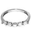 Prong Set I1/G 1.01Ct Genuine Diamond Jewelry 14K Solid Gold Excellent Five Stone Engagement Ring Band