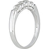 I1/G Real 0.50Ct Diamond Jewelry Solid 14Kt White Gold Comfort fit Polished Shiny Five Stone Engagement Ring Band