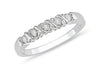 I1/G Real 0.50Ct Diamond Jewelry Solid 14Kt White Gold Comfort fit Polished Shiny Five Stone Engagement Ring Band