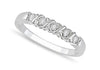 I1/G Real 0.50Ct Diamond Jewelry Solid 14Kt White Gold Comfort fit Polished Shiny Five Stone Engagement Ring Band