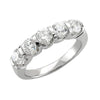 Sparkly I1/G Not Enhanced 1.01Ct Diamond 14K White / Yellow / Rose Gold Excellent Five Stone Engagement Ring Band