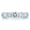 Unique I1/G Real 1.25Ct Diamond 14K White / Yellow / Rose Gold Prong Set 4.30MM Five Stone Anniversary Ring Band