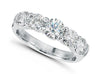 Unique I1/G Real 1.25Ct Diamond 14K White / Yellow / Rose Gold Prong Set 4.30MM Five Stone Anniversary Ring Band