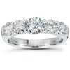 Unique I1/G Real 1.25Ct Diamond 14K White / Yellow / Rose Gold Prong Set 4.30MM Five Stone Anniversary Ring Band