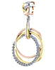 I1/G 0.30Ct Not Enhanced Diamond Jewelry Excellent Circle Pendant Necklace Solid 14K Two-Tone Gold 1.30 Inch