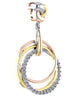 I1/G 0.30Ct Not Enhanced Diamond Jewelry Excellent Circle Pendant Necklace Solid 14K Two-Tone Gold 1.30 Inch