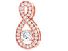 Sparkly I1/G Natural 0.50Ct Diamond Jewelry 14Kt Solid Gold Halo Set Knot Pendant Necklace Appraisal