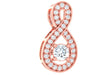 Sparkly I1/G Natural 0.50Ct Diamond Jewelry 14Kt Solid Gold Halo Set Knot Pendant Necklace Appraisal