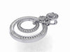 Appraisal I1/G Natural 1.20Ct Diamond Jewelry 14Kt White / Yellow / Rose Gold Prong Set Cluster Pendant Necklace