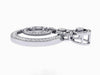 Appraisal I1/G Natural 1.20Ct Diamond Jewelry 14Kt White / Yellow / Rose Gold Prong Set Cluster Pendant Necklace