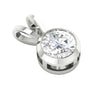 Sparkly I1/H 0.50Ct Round Brilliant Cut Diamond Jewelry 14Kt Solid Gold Bezel Set Solitaire Pendant Necklace