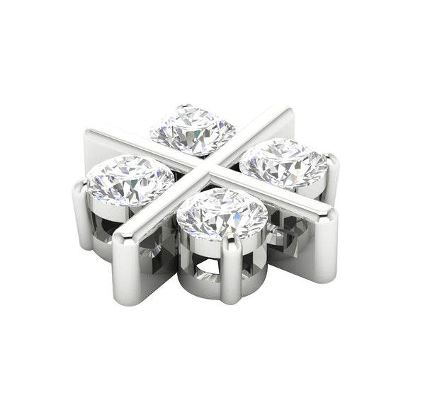 Excellent  Sparkly I1/G 1.00Ct Real Diamond Jewelry Prong Set Fashion Pendant Necklace 14Kt White / Yellow / Rose Gold