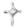 I1/H 0.65Ct Round Brilliant Cut Diamond Jewelry Bar Set Cross Pendant Necklace 14Kt White / Yellow / Rose Gold