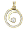 Solid 14K White Gold I1/G 1.10Ct Round Brilliant Cut Diamond Prong Set Circle Pendant Necklace Appraisal
