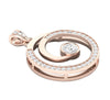 Solid 14K White Gold I1/G 1.10Ct Round Brilliant Cut Diamond Prong Set Circle Pendant Necklace Appraisal