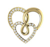 Excellent Prong Set I1/G 0.40Ct Not Enhanced Diamond Jewelry Heart Pendant Necklace Solid 14K White Gold