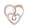 Excellent Prong Set I1/G 0.40Ct Not Enhanced Diamond Jewelry Heart Pendant Necklace Solid 14K White Gold