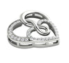 Excellent Prong Set I1/G 0.40Ct Not Enhanced Diamond Jewelry Heart Pendant Necklace Solid 14K White Gold