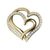 Solid 14K White Gold I1/G 0.40Ct Not Enhanced Diamond Jewelry Prong Set Love Of Heart Pendant Necklace