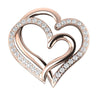 Solid 14K White Gold I1/G 0.40Ct Not Enhanced Diamond Jewelry Prong Set Love Of Heart Pendant Necklace