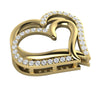Solid 14K White Gold I1/G 0.40Ct Not Enhanced Diamond Jewelry Prong Set Love Of Heart Pendant Necklace