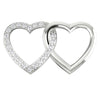 Appraisal I1/G 0.40Ct Genuine Diamond 14K White / Yellow / Rose Gold Prong Set Love Of Heart Pendant Necklace