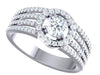 I1/G Real 1.50Ct Diamond Jewelry Halo Set Solitaire Engagement Ring Band Prong Set 14Kt White / Yellow / Rose Gold