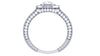 I1/G Not Enhanced 1.50CTW Diamond Solid 14K White Gold Prong Set Halo Set Solitaire Engagement Ring Band