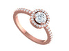 I1/G Sparkly Huge 1.01Ct Not Enhanced Diamond Halo Set Solitaire Ring Engagement Band 14Kt Solid Gold