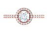 I1/G Sparkly Huge 1.01Ct Not Enhanced Diamond Halo Set Solitaire Ring Engagement Band 14Kt Solid Gold