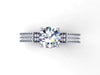 Excellent I1/G Huge 1.75Ct Natural Diamond 14K White / Yellow / Rose Gold Solitaire Engagement Ring Band