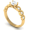 Unique I1/G Round Brilliant Cut 1.00Ct Diamond Jewelry 14Kt Solid Gold Prong Set Solitaire Anniversary Ring Band