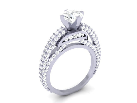 I1/G Huge 2.75Ct Not Enhanced Diamond Jewelry 14K Solid Gold Solitaire Engagement Ring Band Appraisal