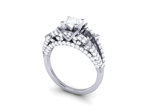 I1/G Huge 1.80Ct Real Diamond Jewelry Designer Solitaire Engagement Ring Band 14Kt Solid Gold