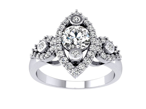 I1/G 1.00Ct Round Brilliant Cut Diamond Jewelry 14Kt Solid White / Yellow / Rose Gold Solitaire Ring Engagement Band