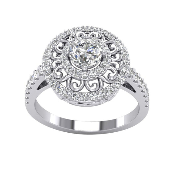 Unique I1/G 1.25TCW Not Enhanced Diamond Jewelry 14K White / Yellow / Rose Gold Solitaire Anniversary Ring Band