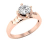 I1/G 0.85TCW Not Enhanced Diamond 14K Solid Gold Appraisal Solitaire with Accents Ring Engagement Band