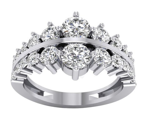 Unique I1/G Real 1.80Ct Diamond Prong Set Solitaire Ring Engagement Band 11.05MM 14Kt Solid Gold