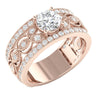 Excellent I1/G Huge 2.35Ct Round Cut Sparkly Diamond 14Kt Solid Gold Solitaire Engagement Ring Band