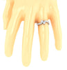 Forever Us Two Stone SI1/G 0.80Ct Real Diamond 14K Solid Gold Solitaire Anniversary Ring Band