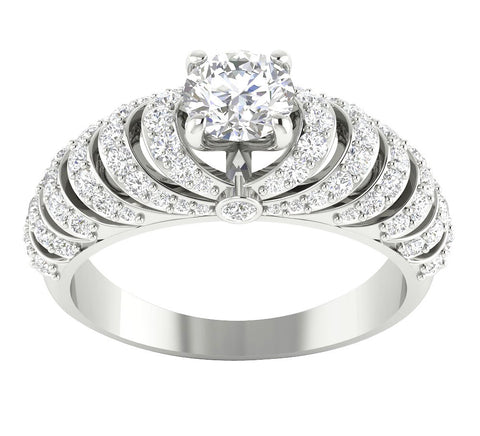 Unique I1/G Huge 1.80Ct Not Enhanced Diamond Solitaire Ring Engagement Band 14K White / Yellow / Rose Gold