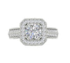 Huge I1/G 3.10Ct Natural Diamond Jwelery Prong Set 14K Solid Gold 12.90MM Solitaire Engagement Ring Band