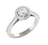 Comfort Fit Polished Shiny Huge I1/G Real 1.60Ct Diamond 14K White / Yellow / Rose Gold Solitaire with Accents Engagement Ring Band
