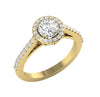 Comfort Fit Polished Shiny Huge I1/G Real 1.60Ct Diamond 14K White / Yellow / Rose Gold Solitaire with Accents Engagement Ring Band