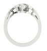 Solid 14K White Gold I1/G Round Brilliant Cut 0.90Ct Diamond Channel & Bezel Set Unique Journey Solitaire Engagement Ring Band