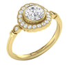 I1/G Sparkly 1.35Ct Ladies Round Brilliant Cut Diamond Jewelry 14Kt White / Yellow / Rose Gold Solitaire Ring Engagement Band