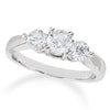 3 Stone Engagement Ring Band I1/G 1.01Ct Real Diamond Jewelry 14Kt White / Yellow / Rose Gold Prong Set