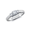 Sparkly I1/G  0.60Ct Round Brilliant Cut Diamond 3.80MM 14K Solid Gold Three Stone Anniversary Wedding Ring Band