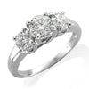 Three Stone Engagement Ring Band I1/G 0.75Ct Natural Diamond Jewelry Solid 14Kt White Gold Appraisal